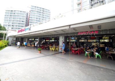 food court below Student Homestay Singapore